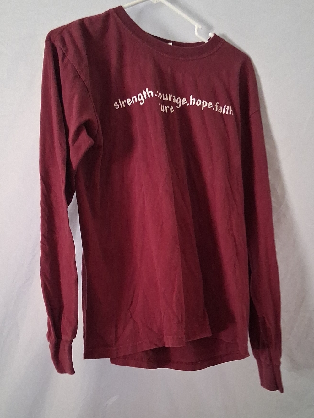 🍂 Burgundy Golden Long Sleeve T-Shirt | Women’s Medium